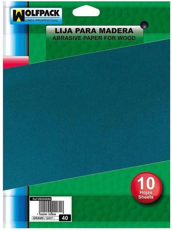 Schleifpapier Holzmaserung 80 (Packung mit 10 Blatt)