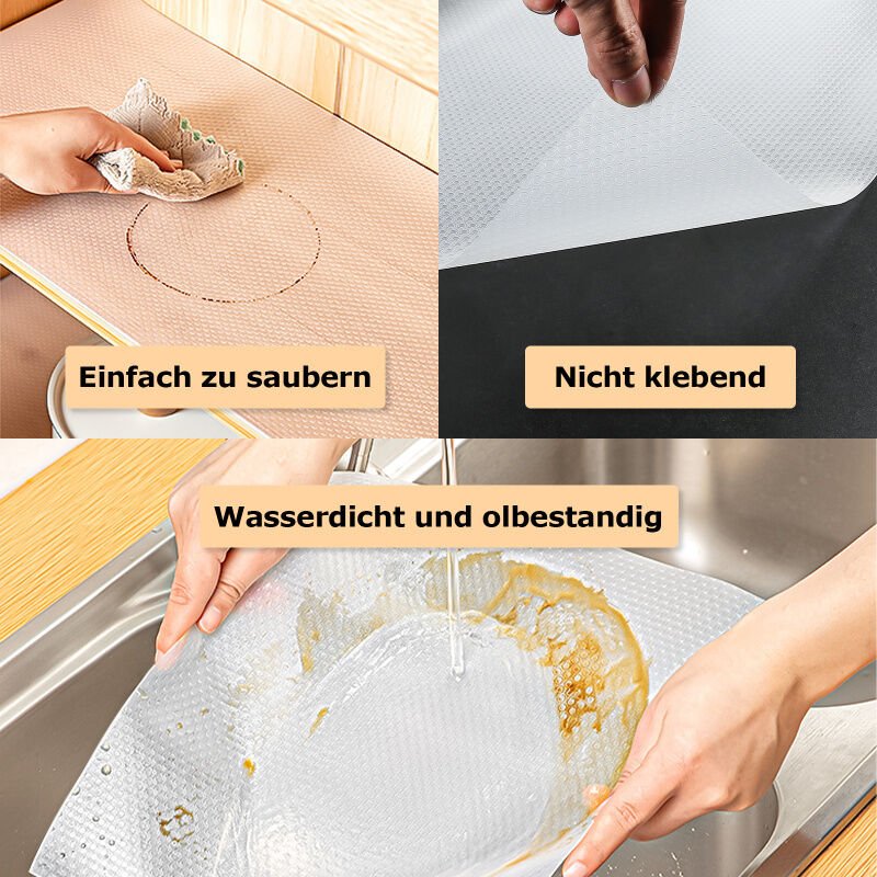 Swanew 3× Schubladenmatte(150 x 50 cm )Transparente Antirutschmatte - Zuschneidbar