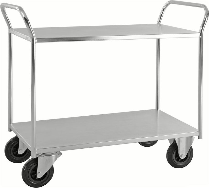 Kongamek Etagenwagen voll verschweisst und verzinkt mit 2 Böden 940x540mm Ladefläche ohne Bremse