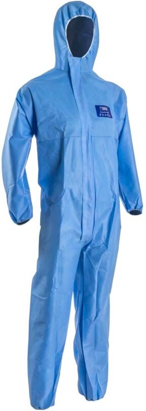 Packung mit 25 Einweg-Overall mit Kapuze SMS Blau 3XL