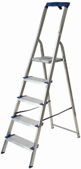 Professionelle Stehleiter FACAL GROSSE STUFEN 120MM - 8 Stufen - Arbeitshöhe 3,61m - GM8M