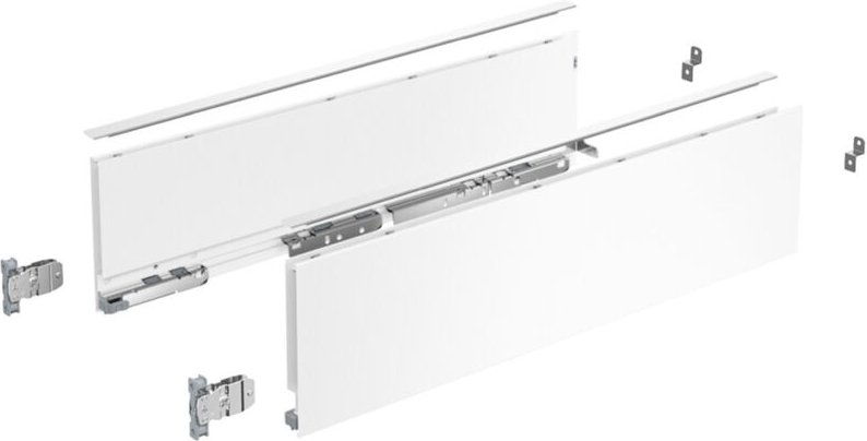 Hettich Zarge AvanTech YOU Set, Höhe 139 mm, NL 550 mm, weiß, links und rechts