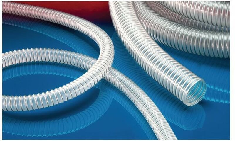 Absaug- und Förderschlauch airduc® pur-inox 355 food-as Innen-Ø 25 mm Außen-Ø 32,00 mm ( 4502401020 ) - Norres