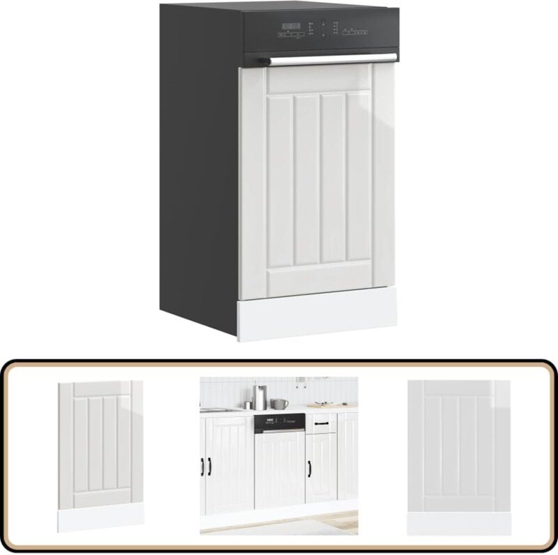 Geschirrspülerblende Lucca Hochglanz-Weiß Holzwerkstoff - Vidaxl