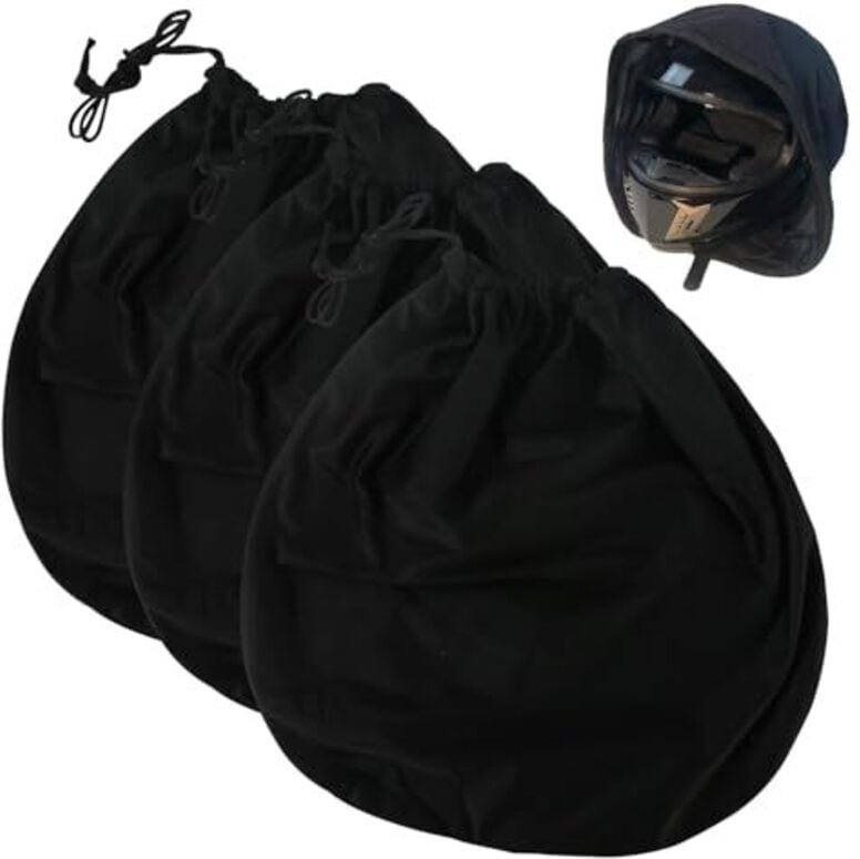 Stück Helmtasche, 46 x 44 cm Motorradhelmtaschen mit Kordelzug, Skihelmüberzug für Motorradhelm Fahrradhelm Skihelm