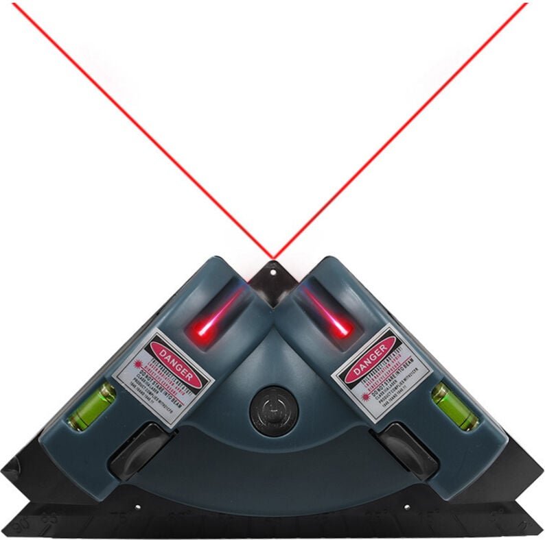 Niveau laser à projection à angle droit, boîtier plastique intégré, niveau laser infrarouge à ligne horizontale et verti...