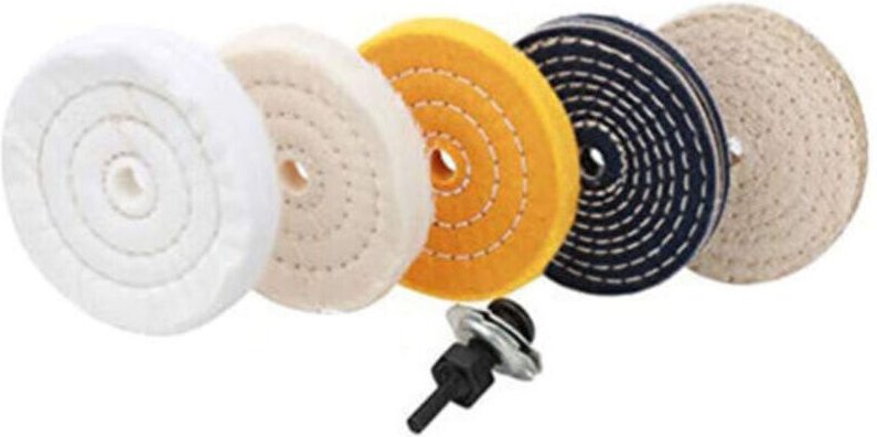 Mumu - vier Polierscheiben für 4-Zoll-Doppelschleifmaschinen und ein Zubehör