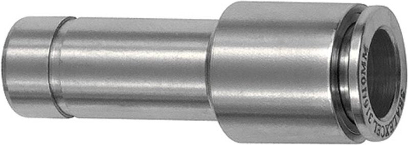 Gerade Steckverb., Nippel 12 mm, red., Schlauch-Ø 10, ES1.4404 - Riegler