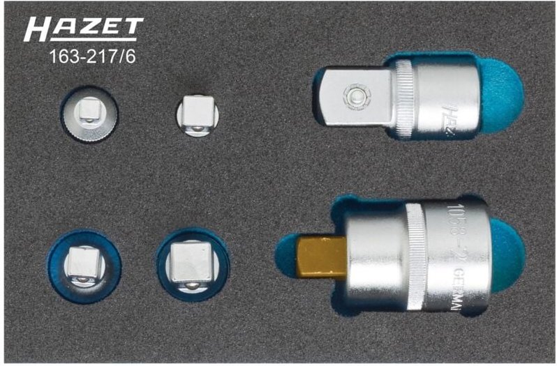 Adapter Satz, Anzahl Werkzeuge: 6, Art.Nr. 163-217/6 - Hazet