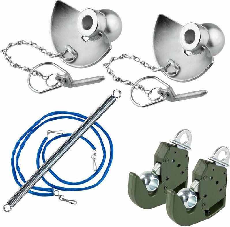 Traktor Schnellkuppler Anbausatz Unterlenkerfanghaken Steuerkette 8-tlg. Kat I 1