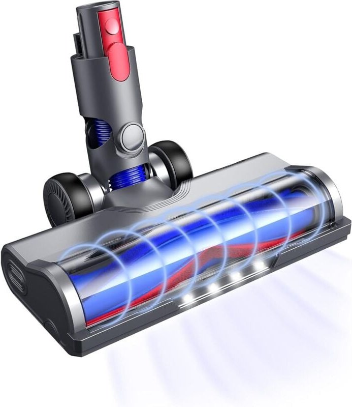 Ersatzbürstenleiste kompatibel mit Dyson Staubsaugern V7, V8, V10, V11 und V15 – Direktantriebsbürstenleiste mit 4 LED-L...