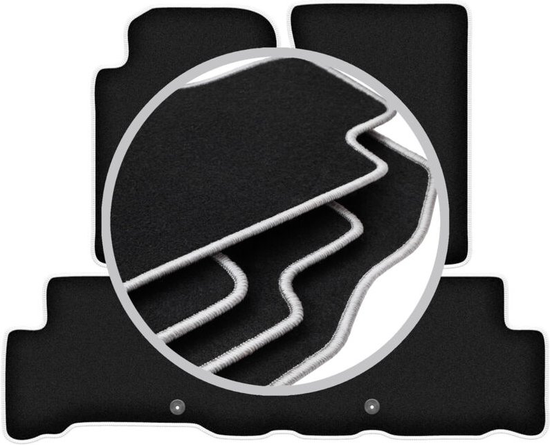 CARLUX-SILVER Autofußmatten für: SsangYong Rexton III SUV (2013-)