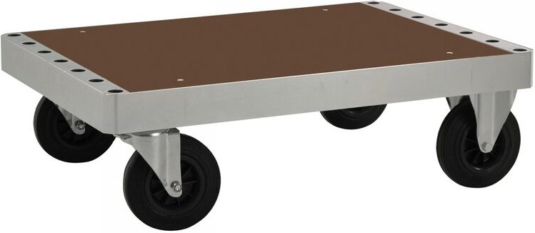Kongamek Plattformwagen verzinkt 300mm hoch mit Ladefläche 1140x800mm aus MDF mit Bremse