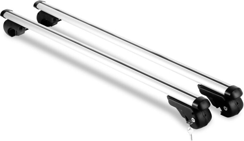 SWANEW Dachträger Gepäckträger Querträger Alu Silber mit Schlüssel Relingträger 150kg