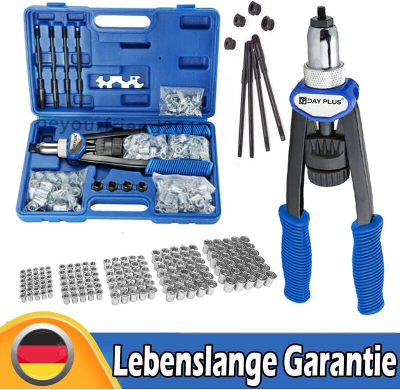 Nietzange Nietmutternzange Nietmuttern M5 M6 M8 M10 M12 mit 150 Sortiment Tools