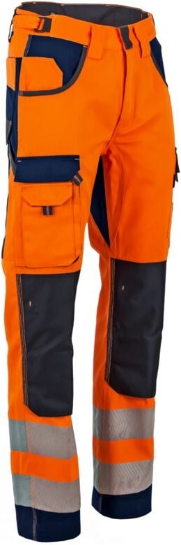 Thumbnail - Arbeitshose AUTHENTIC HV PG POLARISATION - MARINE/NEONORANGE 4XL - FR(60)