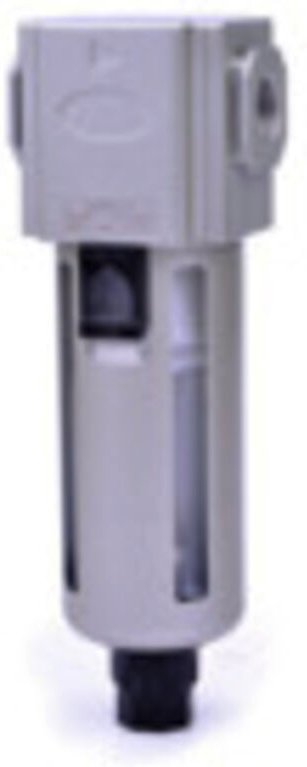 Filter »ga«, PC-Beh., Schutzkorb, 5 µm, bg 300, g 3/8, Ablass: ha - Riegler