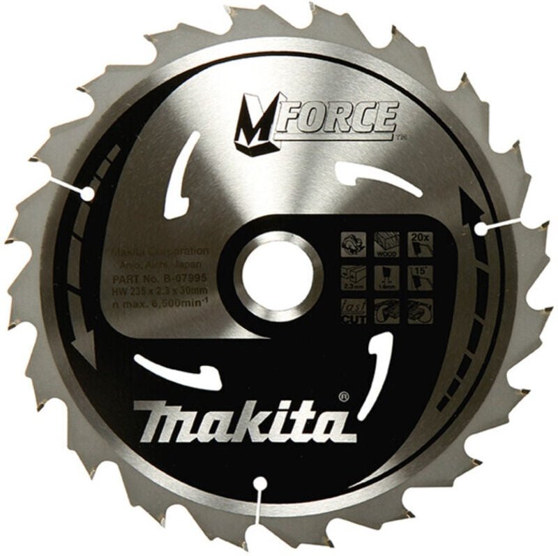 Sägebblatt m-force 165x20x16Z - Makita