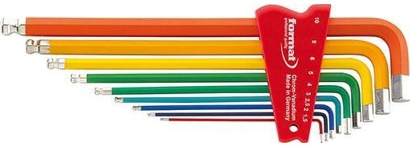 Winkelschraubendreher Kugelkopf lackiert 1,5-10mm - Format