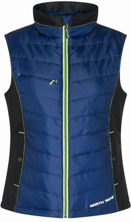 Thumbnail - North Ways - rmellose Daunenjacke für Damen - nine worth - Constance 1575 Marine / Fluo Gelb t. m