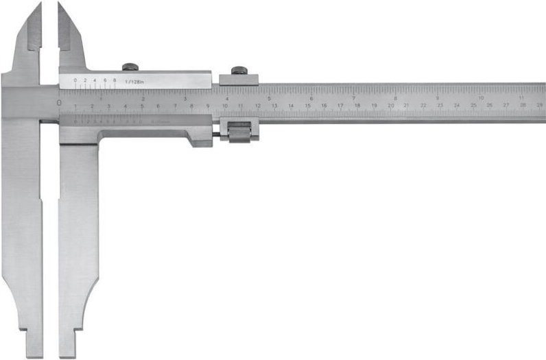 Format - Werkstattmessschieber mit Spitzen mit Feineinst.1/20 800x150 mm