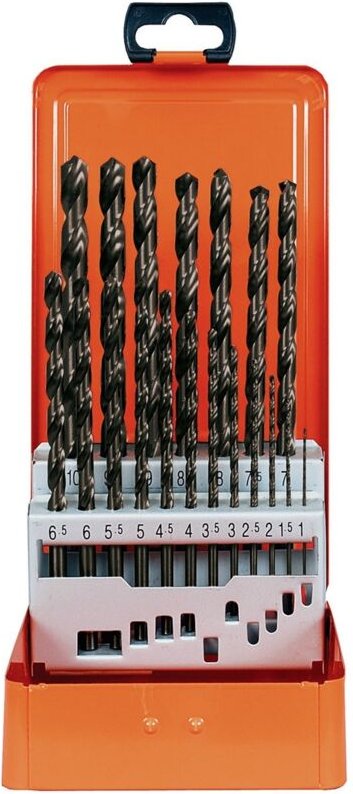 Projahn - Spiralbohrer Satz hss-g eco 19-tlg. 1-10/0,5mm, in Metallkassette 60831