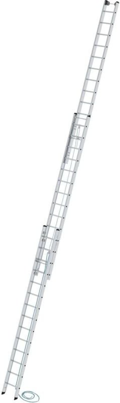 Günzburger Steigtechnik - Sprossen-Seilzugleiter 3tlg. ohne Traverse 3 x 14 Sprossen - 022314