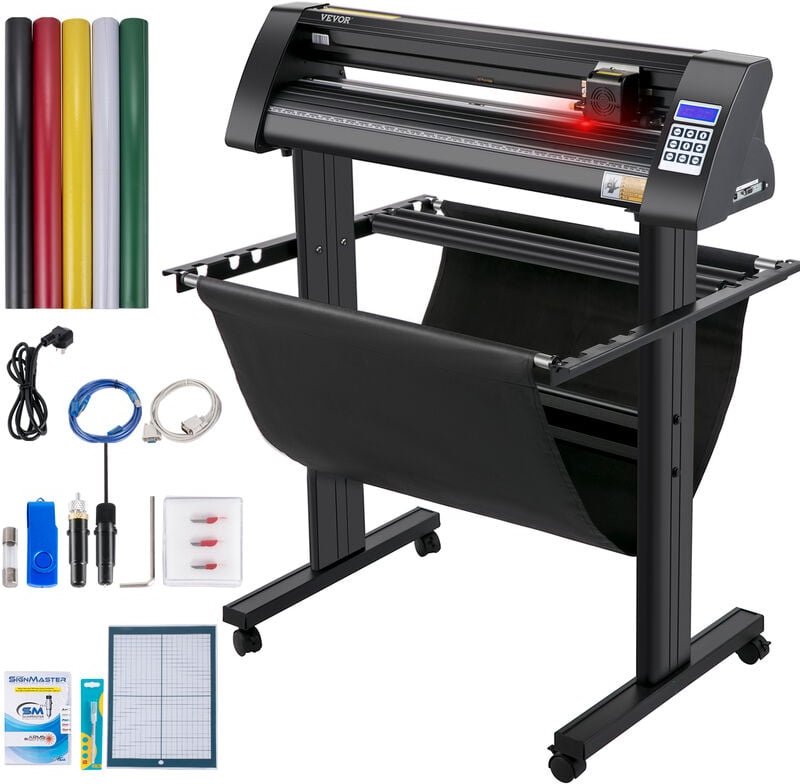 Vevor Vinyl Schneideplotter 870 mm Folienschneider Leistung 95 w Spannung ac 85-264 v, Plottermaschine Halbautomatisch m...