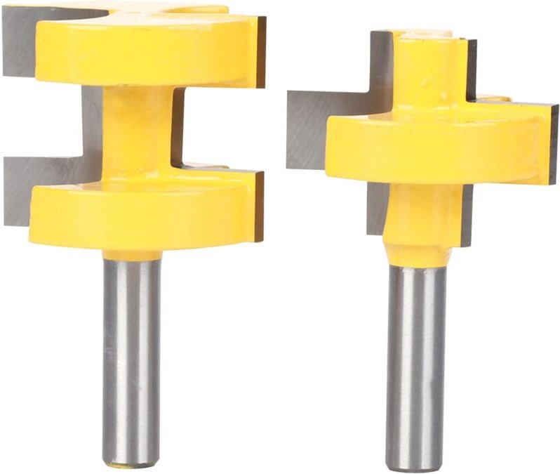 Zoternen - Fräser mit 8 mm Schaft und quadratischen Zähnen, hohe Härte, Holzbearbeitungs-Bit, 8 x 11, 2 Stück