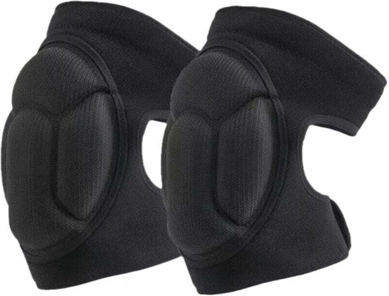 1 ginocchiere doppie da lavoro, ginocchiere da giardinaggio nere, ginocchiere antiscivolo e antiurto, ginocchiere da gia...