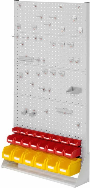 Kappes ®RasterPlan Stellwände einseitig Größe 5 - 4x Lochplatten 1x Schlitzplatte 1x Zubehörsortiment 62-teilig Lichtgra...