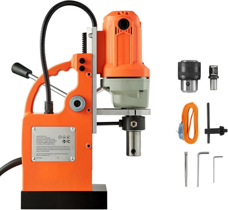 Mophorn Magnetische Bohrmaschine 1200 W, 38 mm Bohrkapazität, 10000 N Haftkraft, 900 U/min Drehzahl, Weldonschaft und ef...