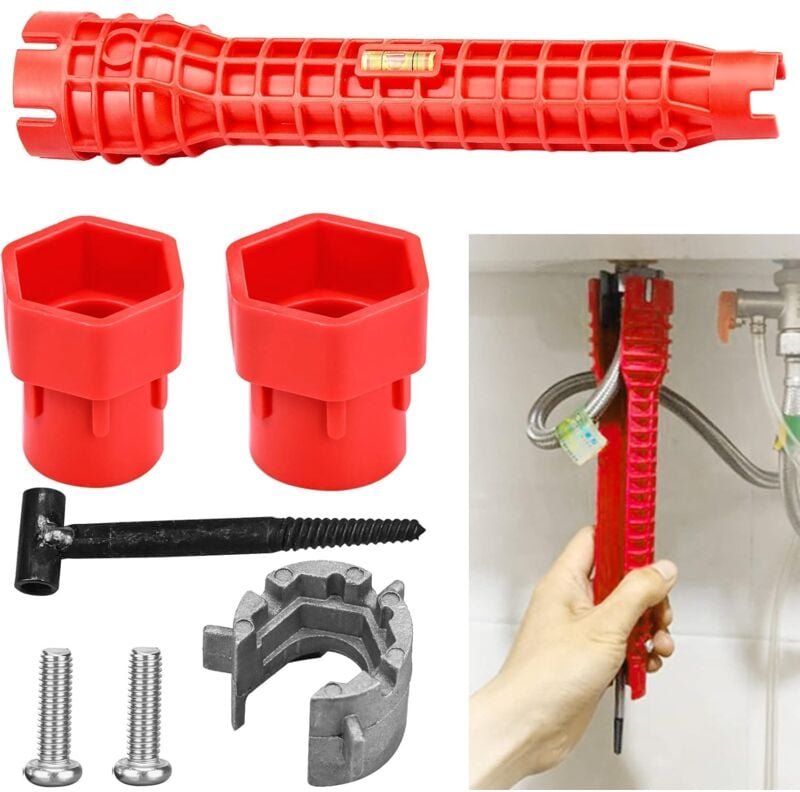 Waschbecken-Wasserhahnschlüssel, verstellbare Schraubenschlüssel, Waschbecken-Installationswerkzeug, Schraubenschlüssel,...
