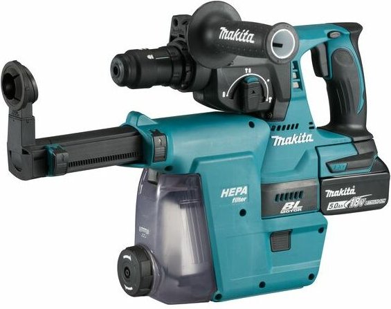 Thumbnail - MAKITA Akku-Kombihammer SDS-PLUS 18V / 5,0 Ah / 24 mm mit Staubabsaugung DX07 - DHR243RTJW