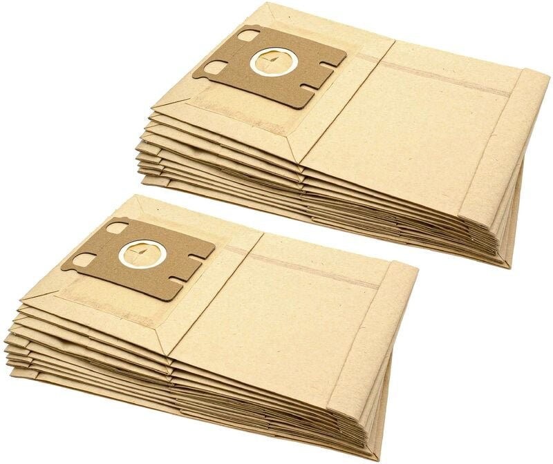 vhbw 20x Staubbeutel Ersatz für Menalux 3102/CT21 für Staubsauger - Typ E 30,5cm x 19,5cm Sandfarben