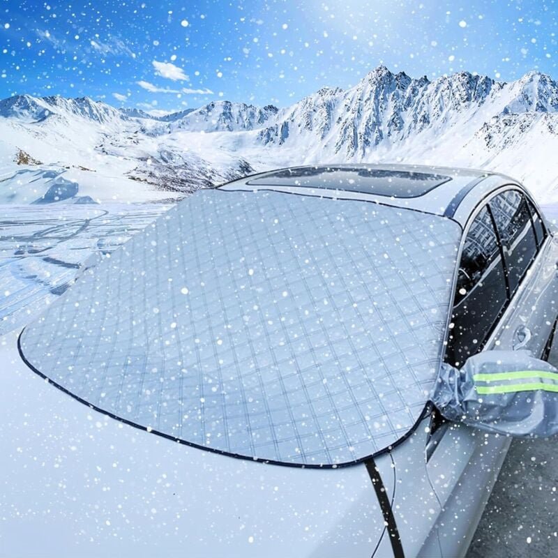 Thumbnail - Auto-Windschutzscheibenabdeckung mit Seitenspiegelabdeckung – Sonnenschutz – mit 9 Magneten – faltbar für Auto/SUV (157 ...