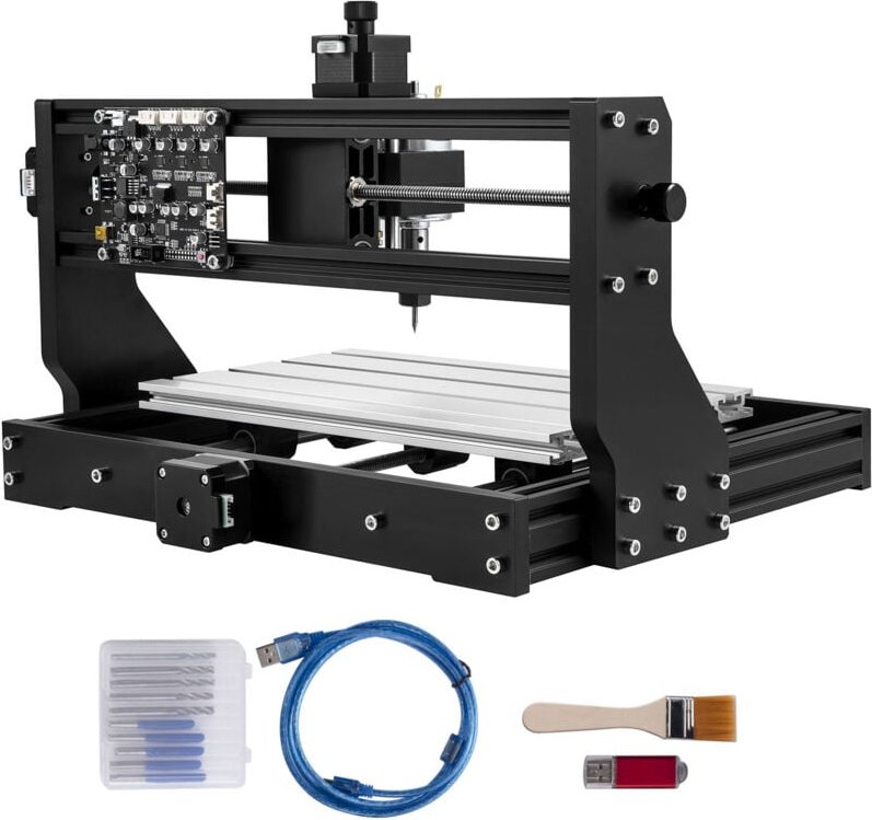 Thumbnail - Cnc 3018 Pro 300 × 180 × 45 mm Maschine – Mini-Graviergerät mit GRBL-Steuerung und Offline-Controller, 3-Achsen-Schnitze...