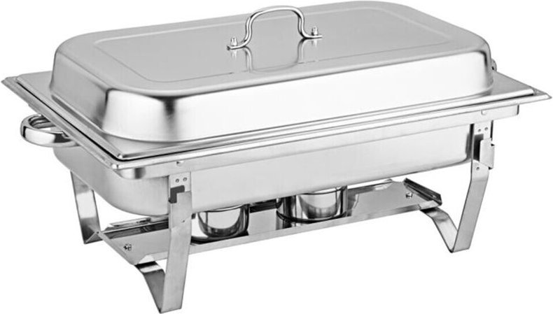 Warmhaltebehälter Gestell Behälter Edelstahl Speisewärmer Wärmebehälter Chafing Dishes 3 Grid 3L
