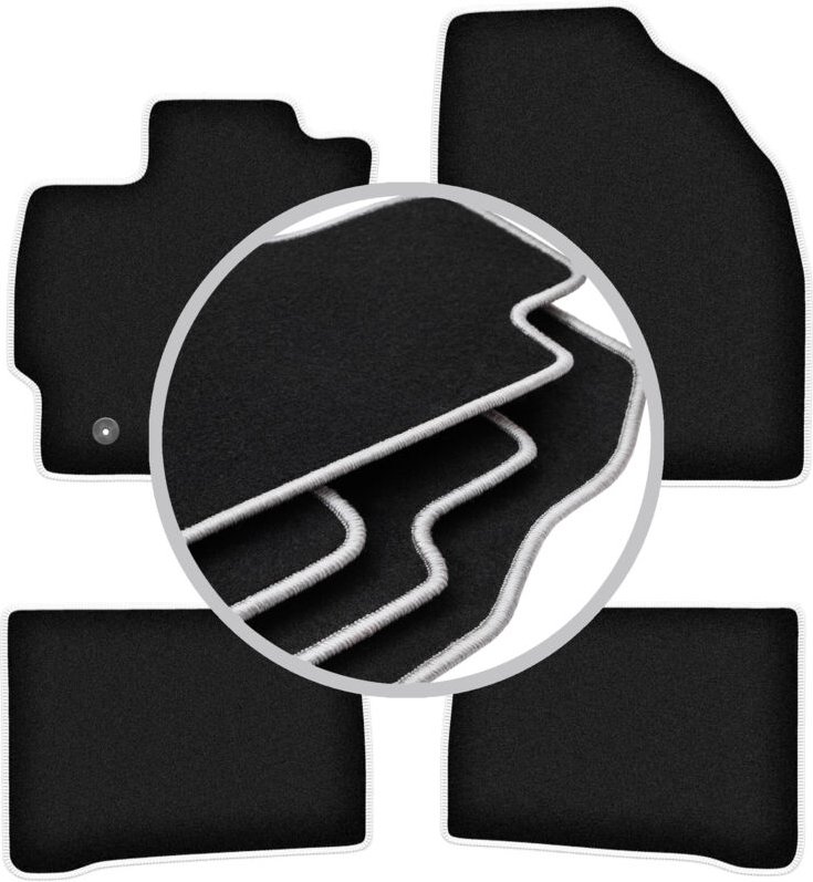 CARLUX-SILVER Autofußmatten für: Toyota Prius III Fließheck (2009-2011)