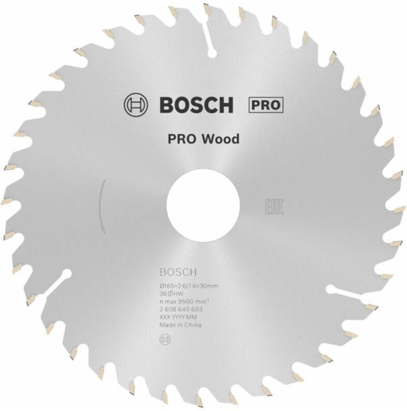 Pro Wood Kreissägeblatt, 165 x 2,6 x 30 mm, T36 - Bosch