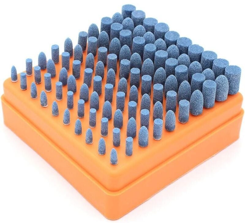 Thumbnail - 100-teiliges Polierstein-Bit-Set für Dremel-Rotationswerkzeuge, 3-mm-Schaft, montierter Schleifpolierkopf, Stein-Rotatio...