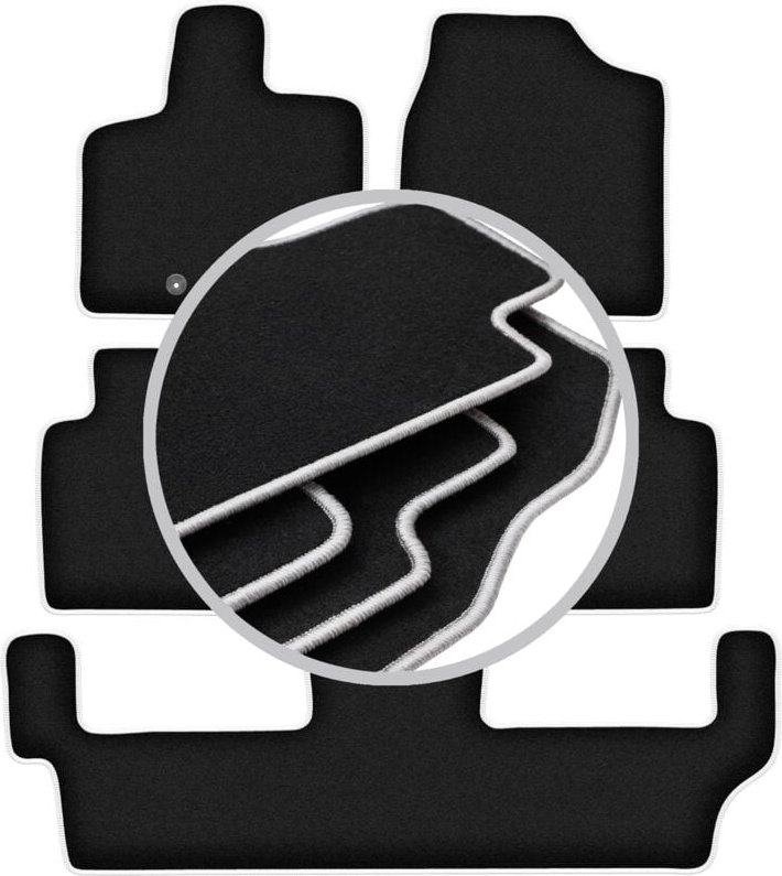 CARLUX-SILVER Autofußmatten für: Chrysler Voyager V FL 7-Sitzer (2011-2016)