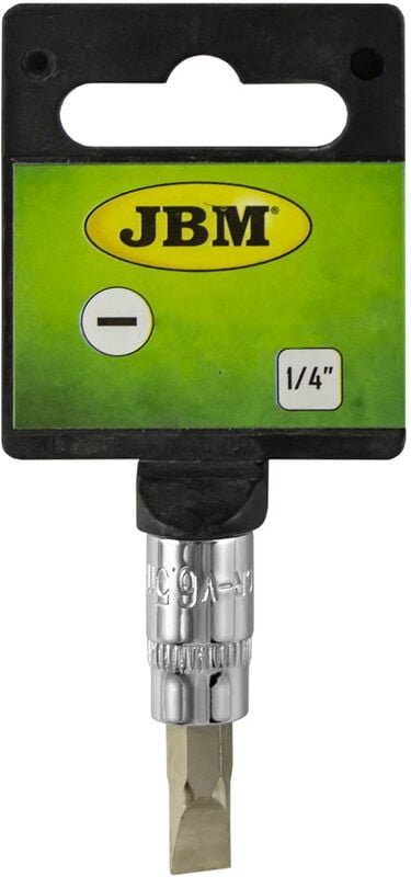 JBM - Flacher Schraubendreher-Einsatz (sl) von 4mm. Chrom 13378