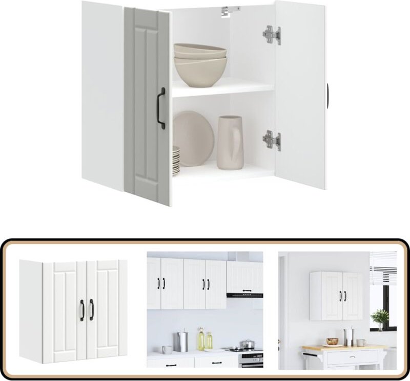 Küchen-Hängeschrank Lucca Weiß Holzwerkstoff - Vidaxl