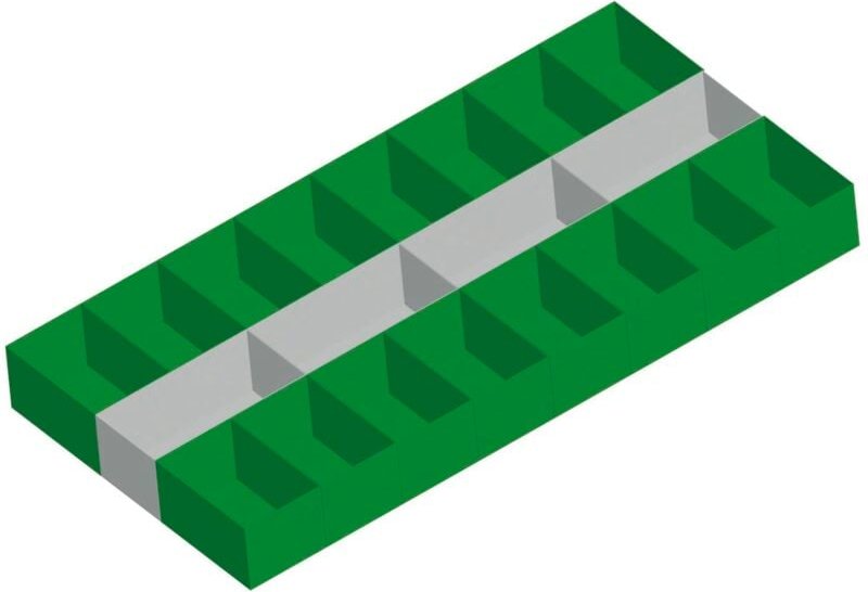 Set 2 Kunststoffkästen 20-teilig - Meta