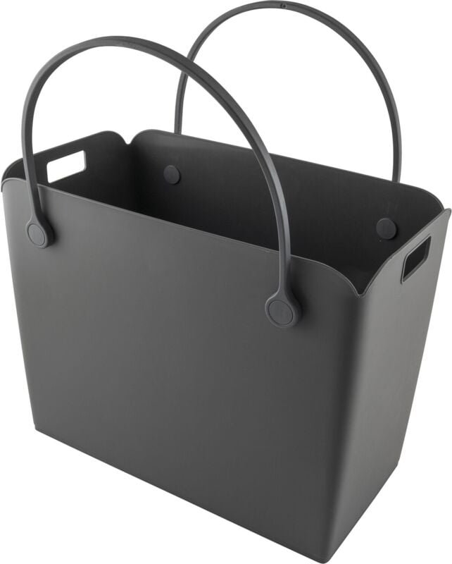 Ninka - Abfallbehälter Taska - 2in1 auch als Einkaufstasche verwendbar - 23 Liter, Kunststoff dunkelgrau