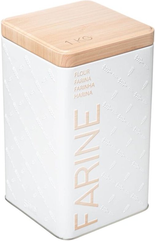 5five Simply Smart - Mehldose 1kg metall scandinave nature weiß - 5five