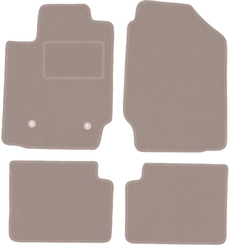 Beige Veloursmatten für: Toyota Corolla E12 / E13 Fließheck, Kombi, Limousine (2002-2007)