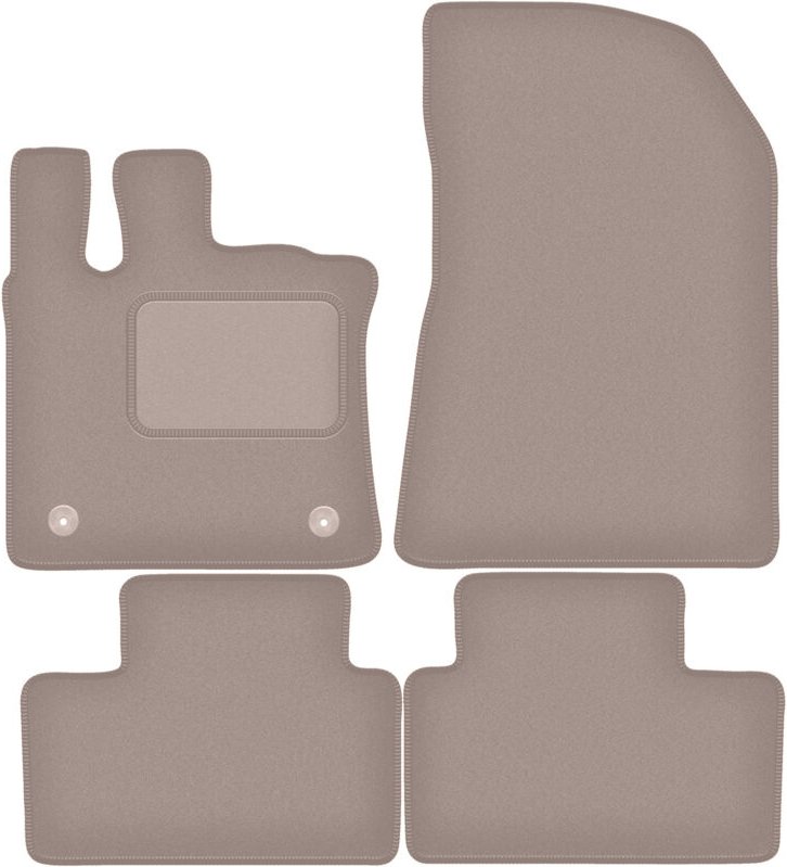 Beige Veloursmatten für: Renault Captur II Crossover (2020-)