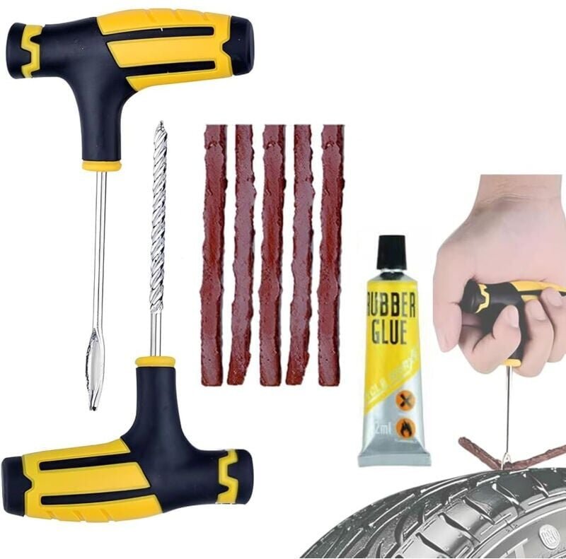 Thumbnail - Reifenreparaturset, Naturkautschuk-Reifenreparaturdocht, Autoreifendocht, Autoreifenreparaturset, Reparaturset für schla...